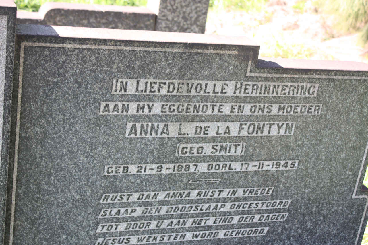 FONTYN Anna L., de la nee SMIT 1887-1945