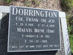 DORRINGTON Frank 1918-1988 & Maevis Irene WRIGHT 1913-1989