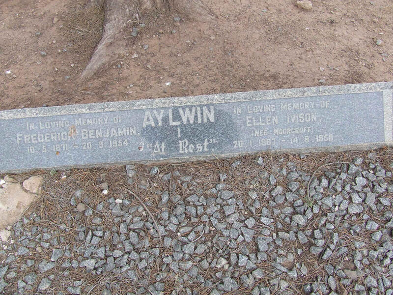 AYLWIN Frederick Benjamin 1871-1954 & Ellen Ivison MOORCROFT 1887-1959