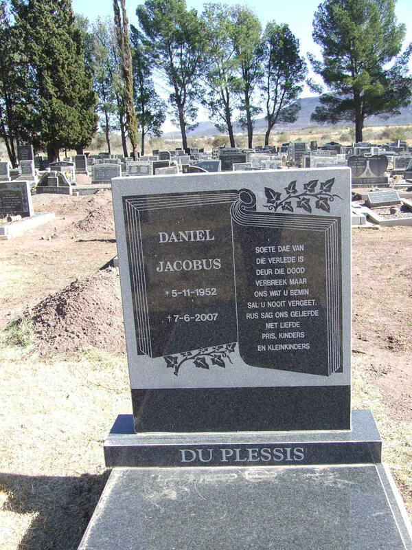 PLESSIS Daniel Jacobus, du 1952-2007