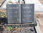 PLESSIS Jacob D., du 1905-1977 & Gertie C. 1908-1980