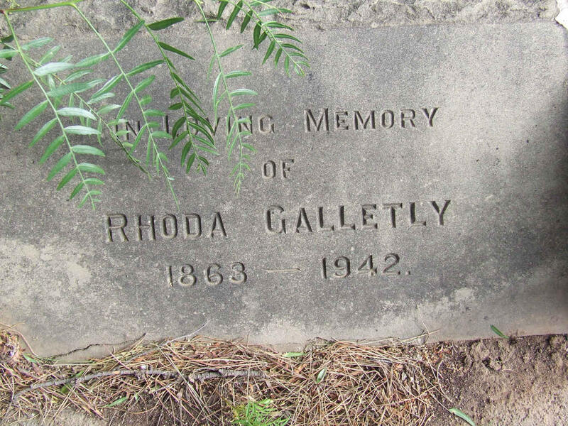 GALLETLY Rhoda 1863-1942