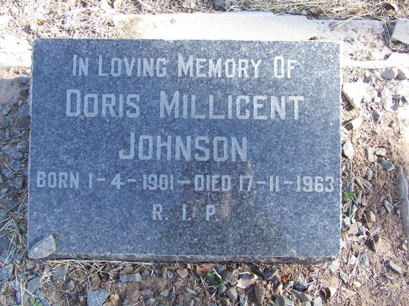 JOHNSON Doris Millicent 1901-1963