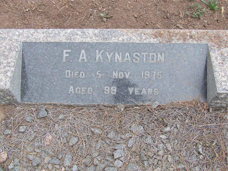 KYNASTON F.A. -1975
