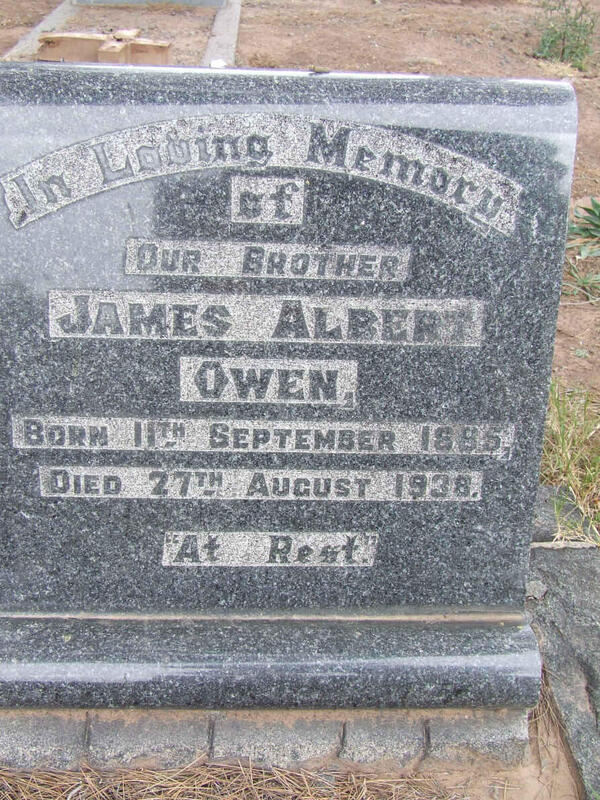 OWEN James Albert 1885-1938