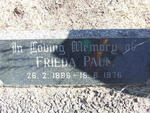 PAUL Frieda 1886-1976