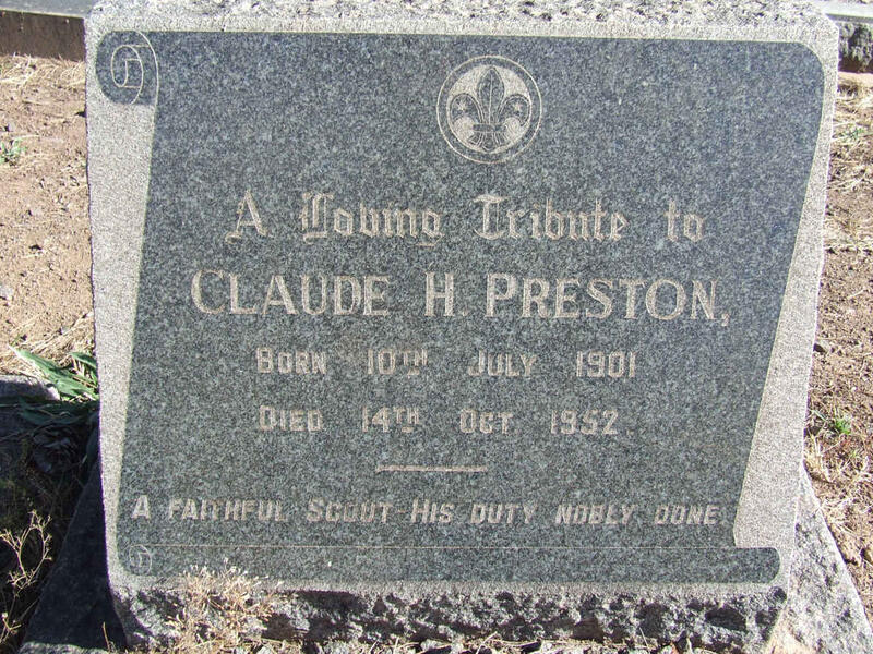 PRESTON Claude H. 1901-1952