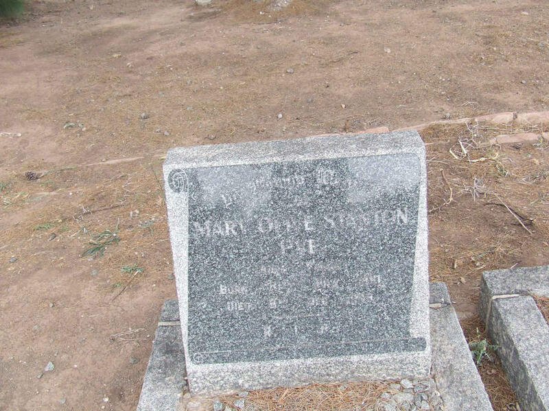PYE Mary Olive Stanton nee YONGE 1891-1949