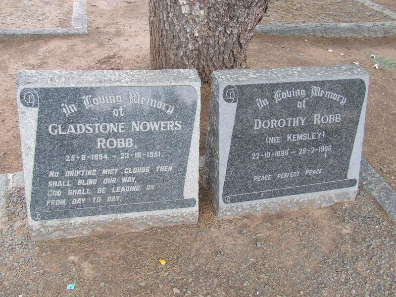 ROBB Gladstone Nowers 1894-1951 & Dorothy KEMSLEY 1899-1986