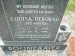 BOONZAAIER Louisa Deborah nee VORSTER 1928-1990