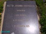OOSTHUIZEN Aletta Johanna, formerly EBERSOHN nee BOUWER 1895-1975
