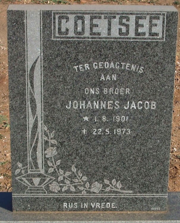 COETSEE Johannes Jacob 1901-1973