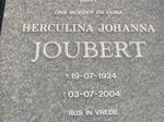 JOUBERT Herculina Johanna 1924-2004