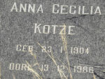 KOTZE Anna Cecilia 1904-1986