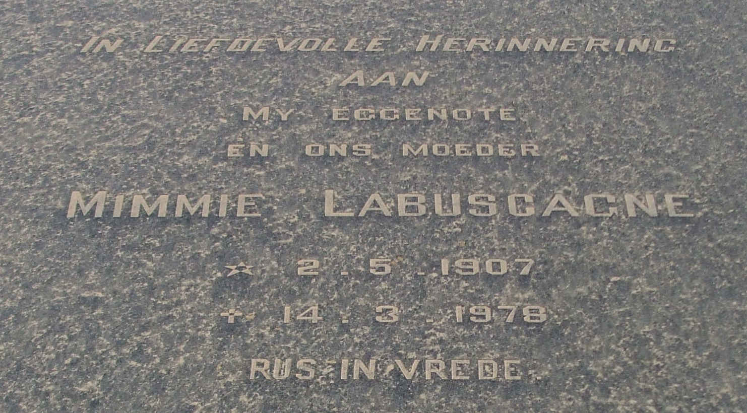 LABUSCAGNE Mimmie 1907-1978