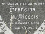 PLESSIS Fransina, du nee ROSSOUW 1940-1994