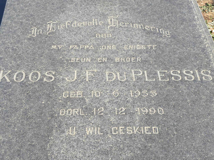 PLESSIS Koos J.F., du 1955-1990