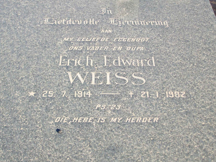 WEISS Erich Edward 1914-1982