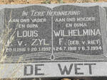 WET Louis J. van Zyl, de 1916-1997 & Wilhelmina F. V. RIET 1918-1994