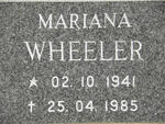 WHEELER Mariana 1941-1985