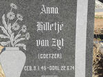 ZYL Anna Hilletjie, van nee COETZER 1945-1974