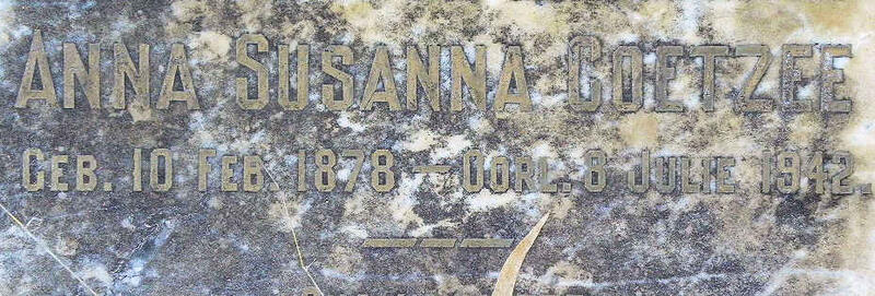 COETZEE Anna Susanna 1878-1942