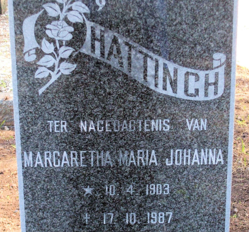 HATTINGH Margaretha Maria Johanna 1903-1987
