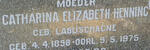 HENNING Catharina Elizabeth nee LABUSCHAGNE 1898-1975