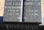HOFFMAN Johannes C.M. 1903-1991 & Elsie F. VAN KRAAYENBURG 1917-1984