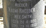 RHEEDER Naomi nee SMITH 1920-1953