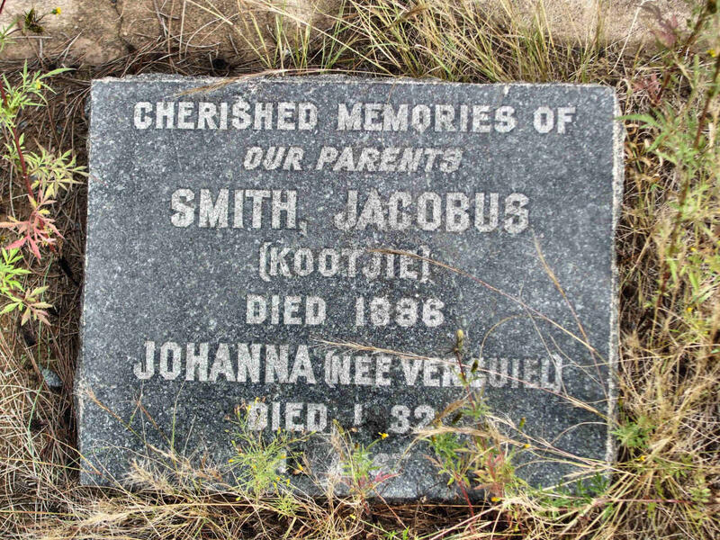 SMITH Jacobus -1896 & Johanna VERCUIEL -1932