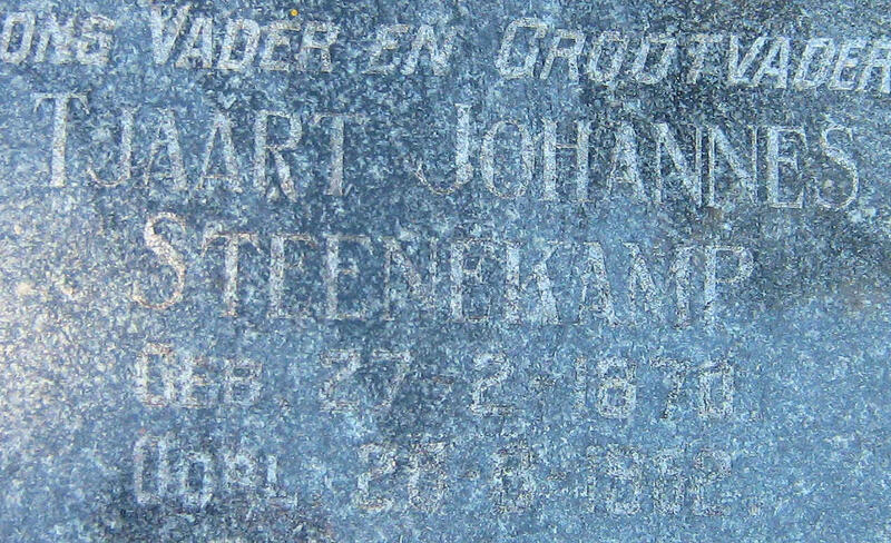 STEENEKAMP Tjaart Johannes 1870-1952