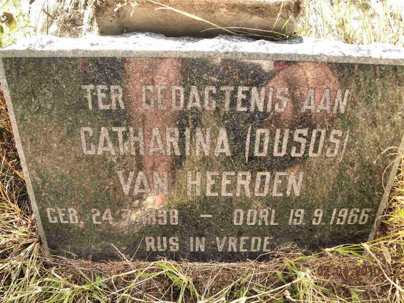 HEERDEN Catharina, van 1898-1966