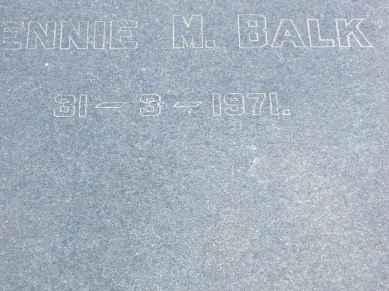 BALK Bennie M. -1971