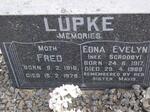 LÜPKE Moth Fred 1916-1979 & Edna Evelyn SCROOBY 1917-1988