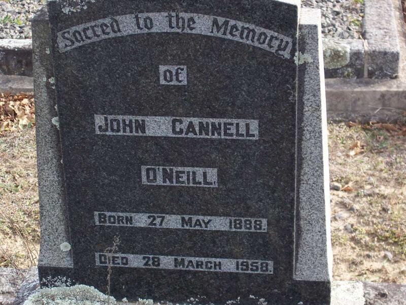 O'NEILL John Cannell 1888-1958
