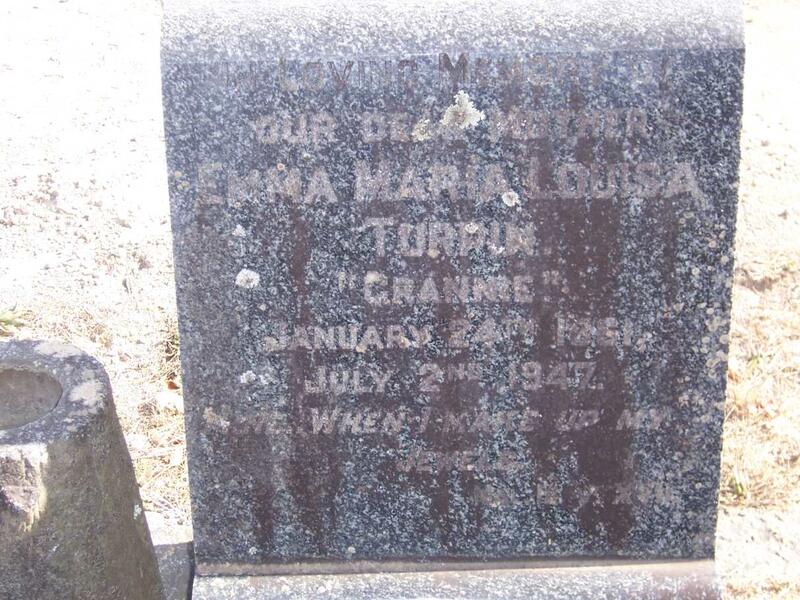 TURPIN Emma Maria Louisa 18?1-1947