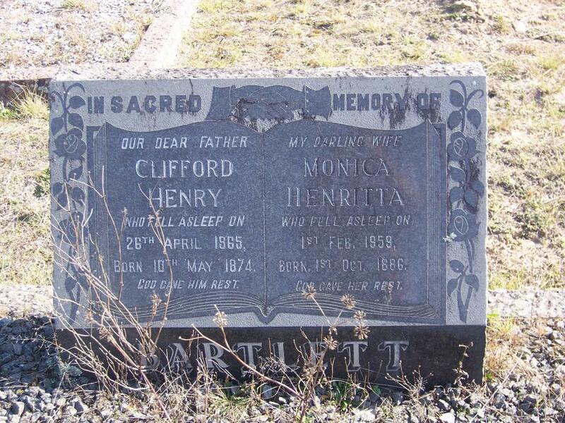 BARTLETT Clifford Henry 1874-1965 & Monica Henritta 1886-1959