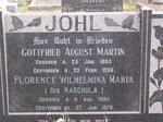 JOHL Gottfried August Martin 1885-1956 & Florence Wilhelmina Maria KASCHULA 1895-1978