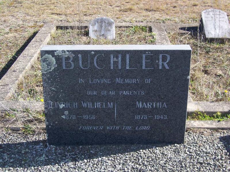 BUCHLER Heinrich Wilhelm 1870-1956 & Martha 1873-1943