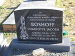 BOSHOFF Charlotte Jacoba 1933-1991