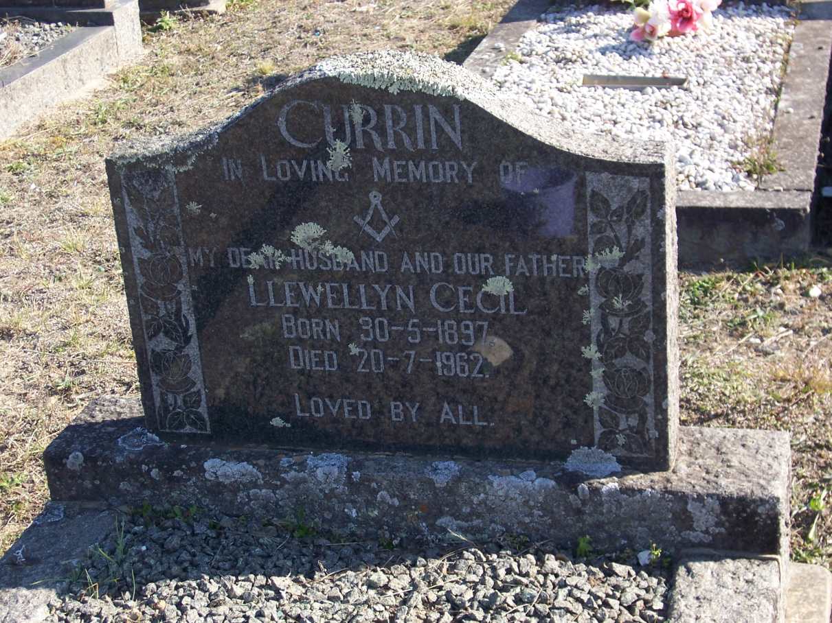 CURRIN Llewellyn Cecil 1897-1962