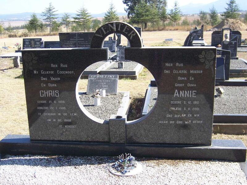 VENTER Chris 1909-1985 & Annie 1912-2001