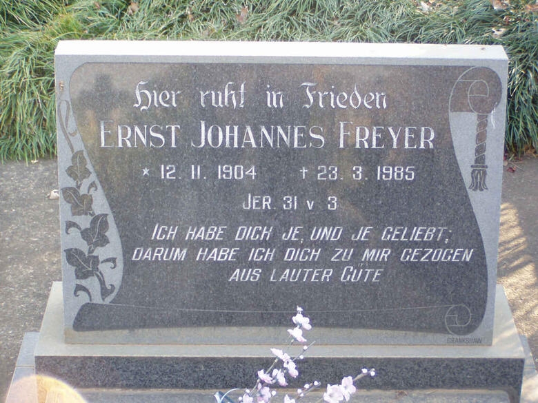 FREYER Ernst Johannes 1904-1985