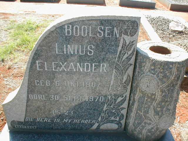 BOOLSEN Linius Elexander 1907-1970