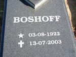 BOSHOFF 1922-2003