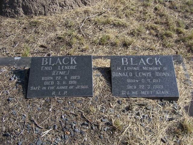 BLACK Donald Lewis 1917-1989 & Enid Lenore 1923-1991