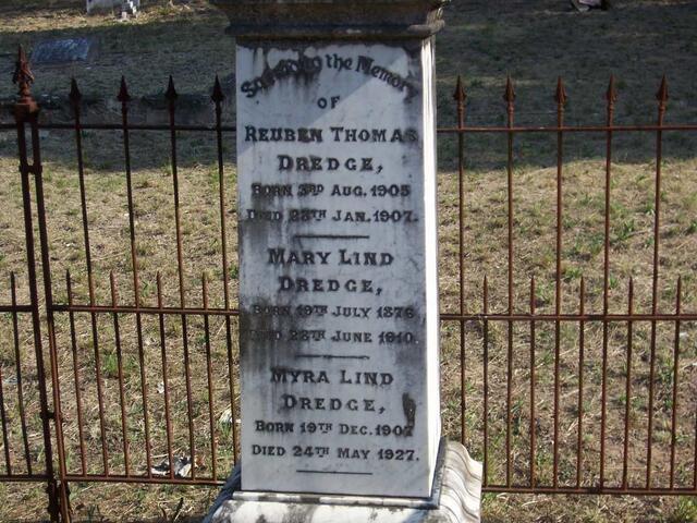 DREDGE Reuben Thomas 1905-1907:: DREDGE Mary Lind 1876-1910:: DREDGE Myra Lind 1907-1927