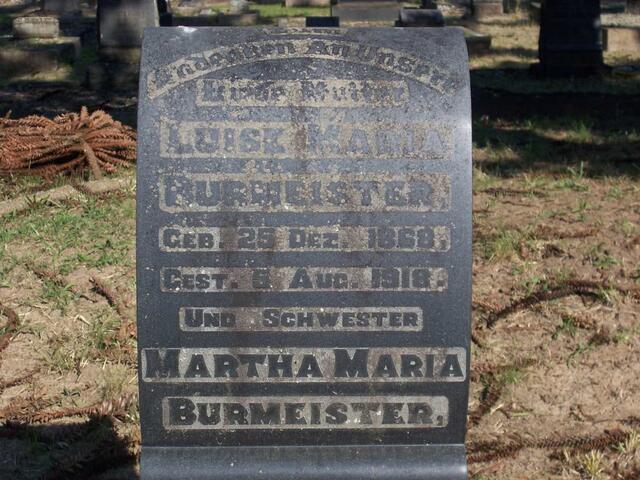BURMEISTER Luise Maria 1868-1918 :: BURMEISTER Martha Maria