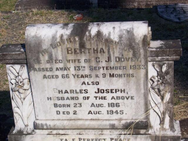 DOVEY Charles Joseph 1860 -1945 & Bertha -1933